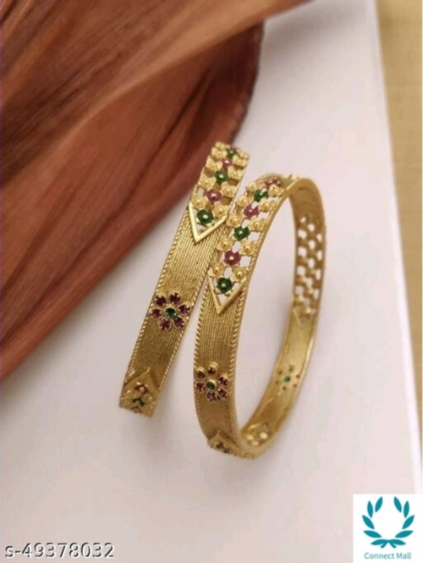 Gold Micro Plating Bengal with American Diamond Stones - 2.6